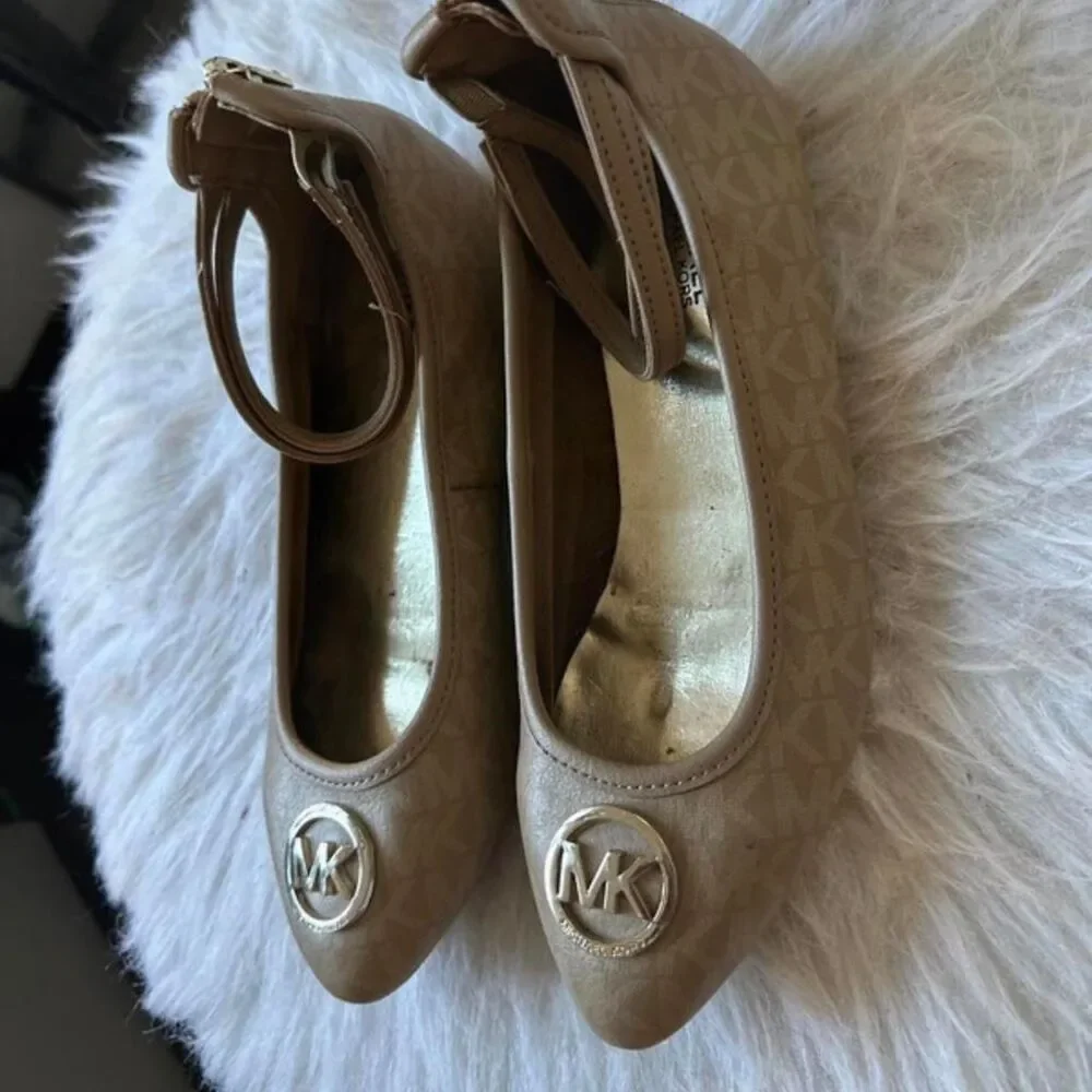 Michael-kors Women's Tan and Cream Ballet-shoes